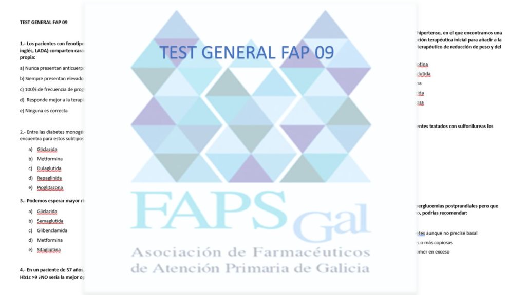 FAPsGal test 09 farmacia atención primaria para mejorar conocimiento y habilidades de los farmacéuticos de atención primaria en la optimización y seguridad farmacoterapéutica