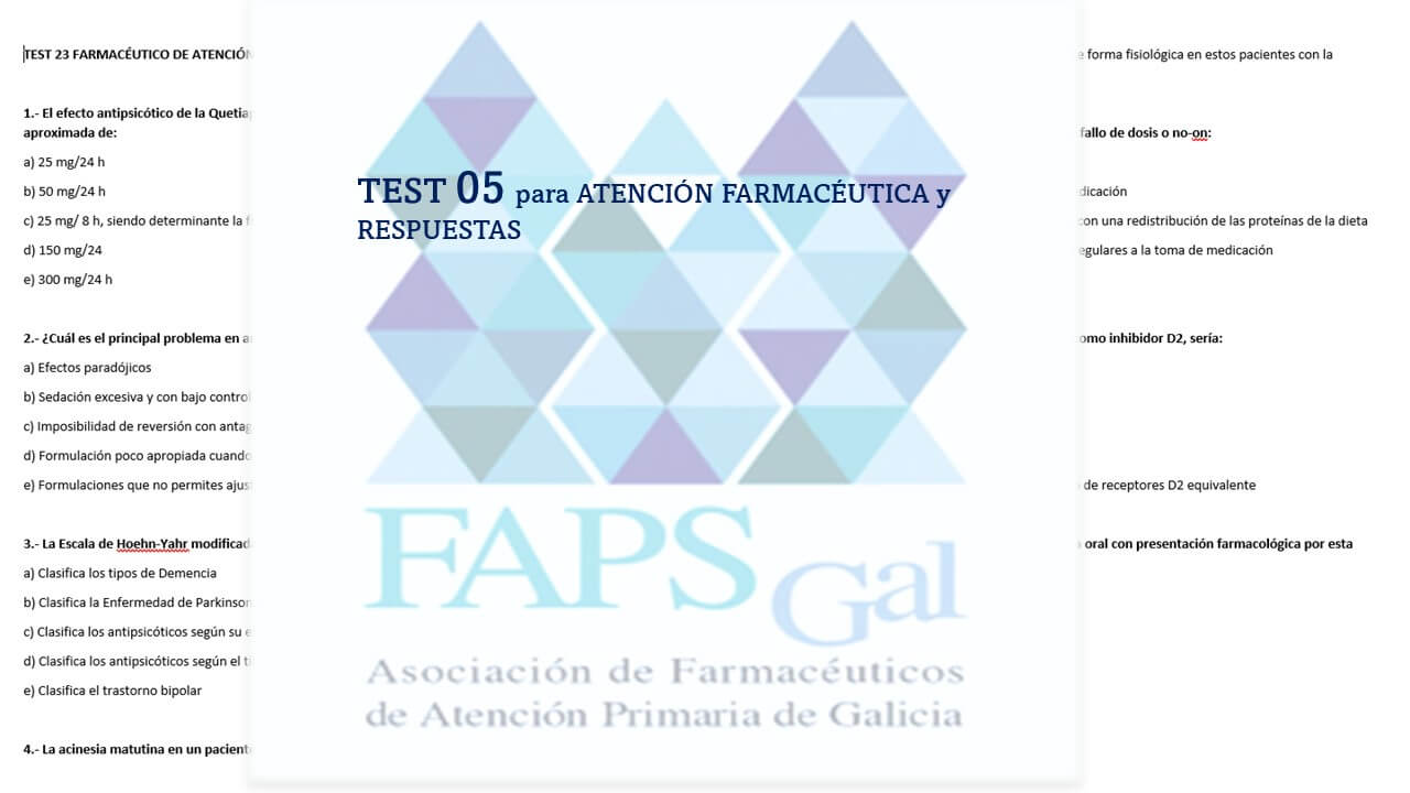 Examen tipo OPE FAP: preguntas multitema de Farmacia de Atención Primaria