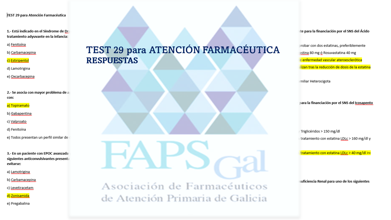 Formación Farmacéuticos de Atención Primaria. Capacitación en atención farmacéutica.