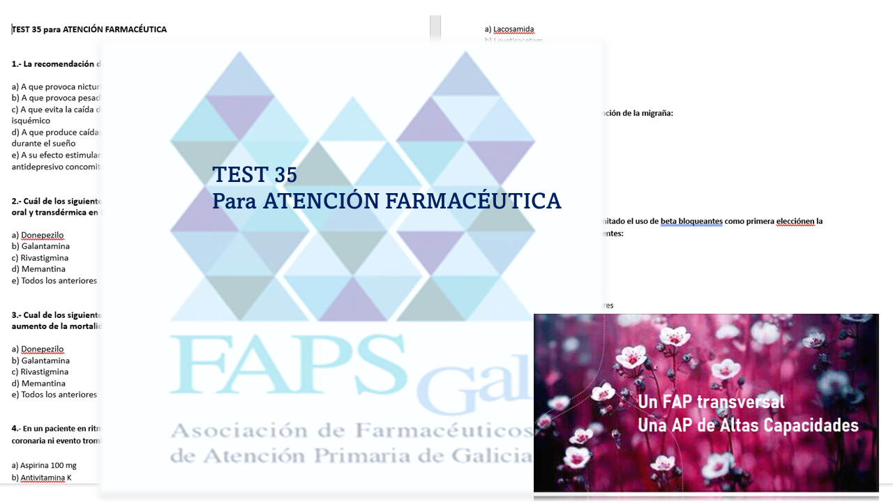 TEST 35 para Atención Farmacéutica