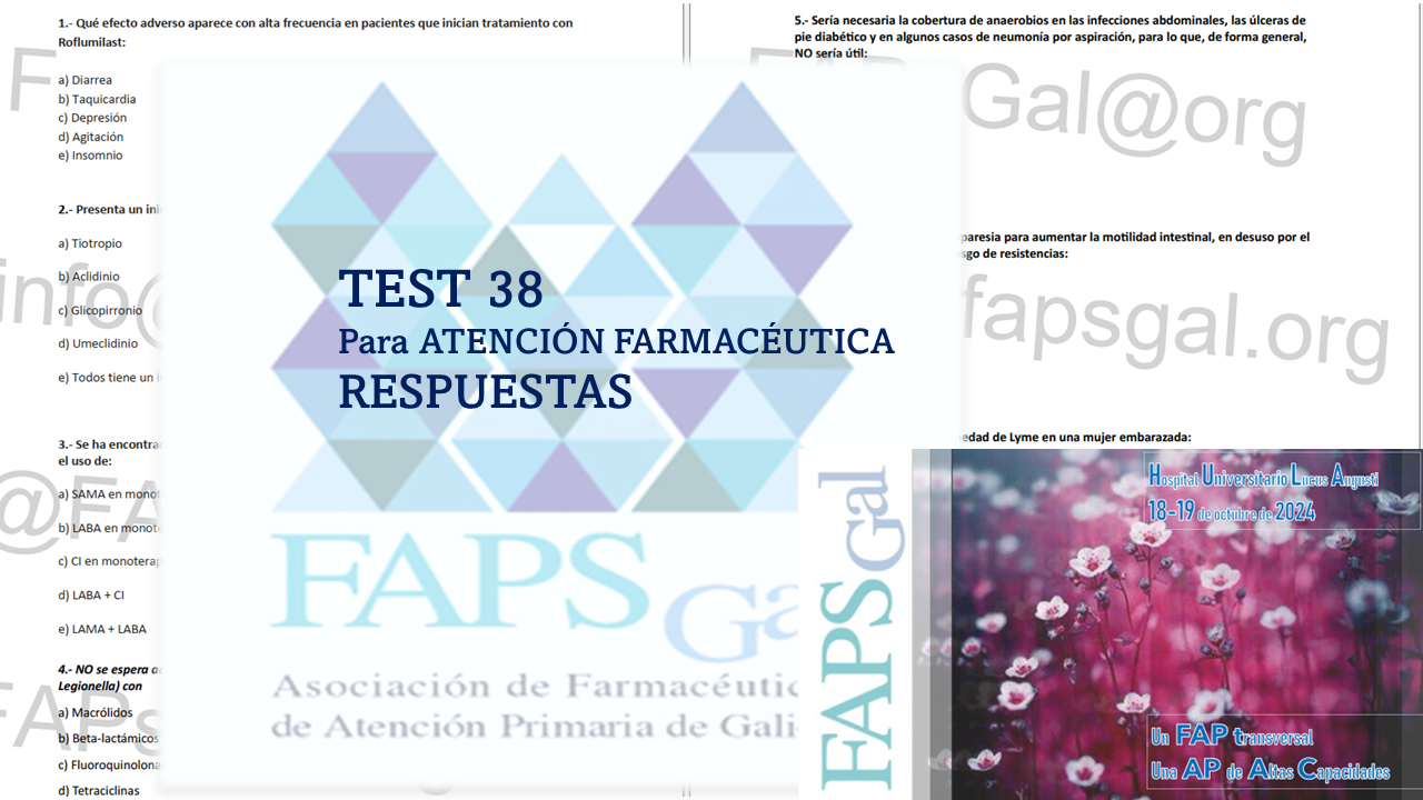 formacion farmaceutico atencion primaria atención farmacéutica TEST