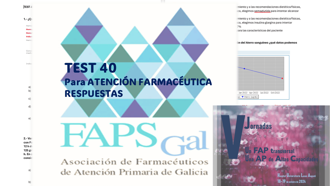 TEST 40 para Atención Farmacéutica RESPUESTAS