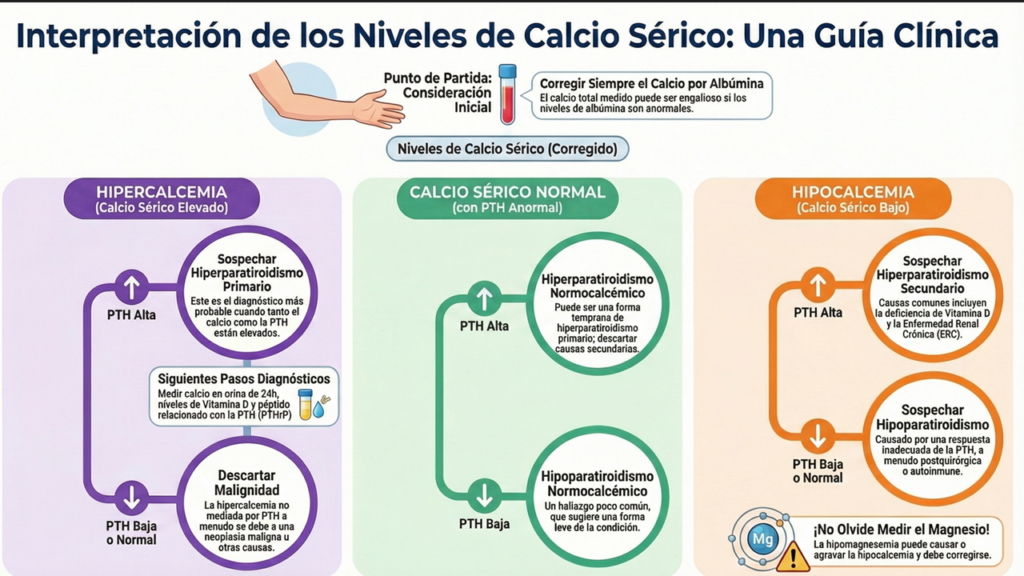 algoritmo de interpretación laboratorio calcio y pth para farmacia clínica