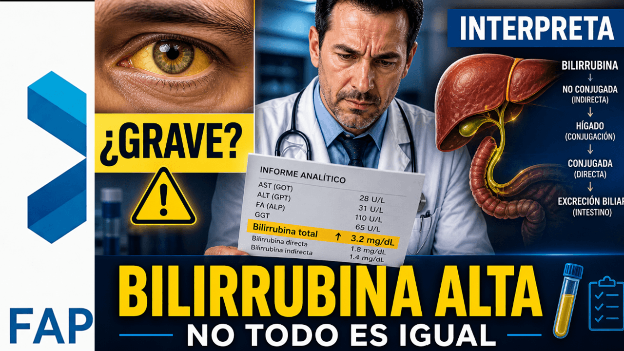 Bilirrubina alta: qué significa y cómo interpretarla en 5 min
