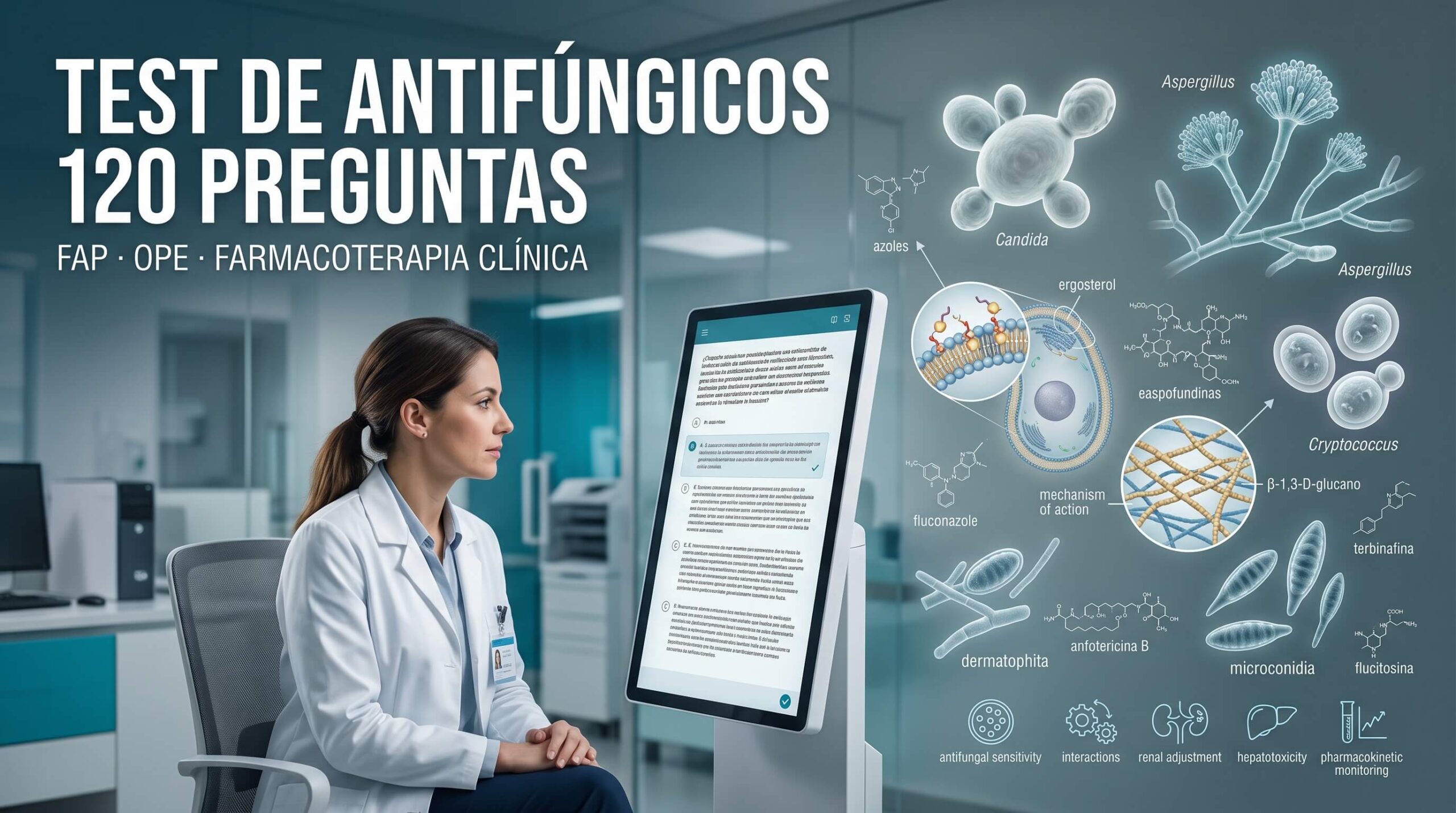 Infecciones fúngicas y antifúngicos 2026: 120 preguntas clínicas para FAP y OPE
