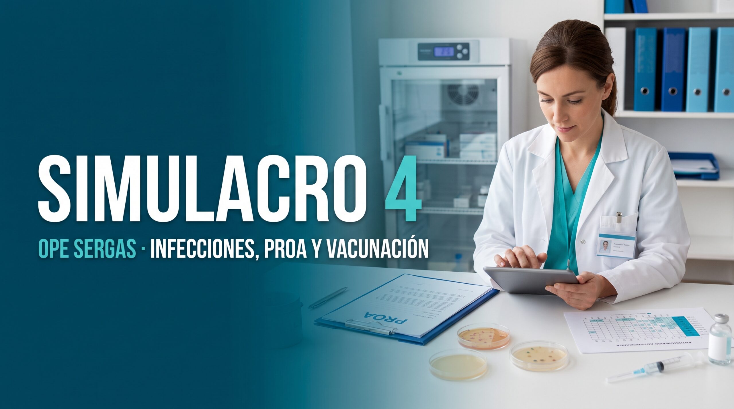 Simulacro 4 OPE SERGAS de Farmacia de Atención Primaria: infecciones, PROA y vacunación